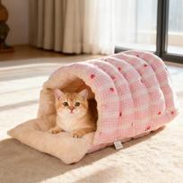 Cat litter, warm in winter, universal in all seasons, semi-closed cat litter, kennel, cat bed, cat house, house, kitten litter mat S