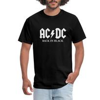 AC/DC Back In Black albumo baltas logotipas vyriški marškinėliai 3XL