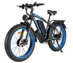 PHILODO H8 3000W Dvigubas variklis Elektrinis dviratis 48V26Ah Baterija 26 colių Visureiginės plačios padangos 150 kg Apkrova E-Kalnų dviratis Suaugusiems su Priekaba mėlyna