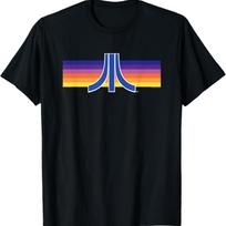 Ripple Junction x ATARI Retro Saulėlydis Vintage Žaidimų Logotipo Marškinėliai S juoda