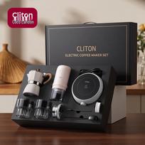 CLITON Portable Electric Coffee Maker & Grinder Gift Set