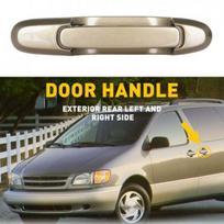 Left Rear Right or Side Door Exterior Handle Fit Beige Sienna Toyota 1998-2003