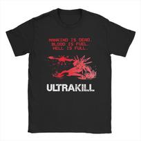 Vyriški Ultrakill Šaudymo Žaidimo Marškinėliai V1 Rock Grynos Medvilnės Prekės Humoro Trumpomis Rankovėmis Apvaliu Kaklu Marškinėliai Dovana Marškinėliai S