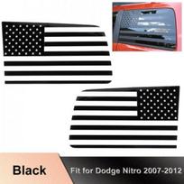 Juodas Galinio Lango Lipdukas Apdailos Dekoras 07-12 Dodge Nitro Vėliava
