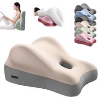 Ergonomic Multi-Positional Wedge Pillow Thicken Memory Foam Body Pillow Cushion for Bed Reading Relaxing Back Pain Relief žalia