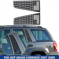 2 vnt. galinių durelių lango stiklo apdailos juostelė Dekoracija Jeep Grand Cherokee 07-09