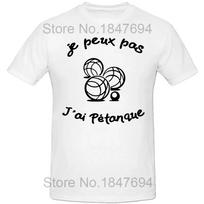 Funny French Petanque Boule T Shirt Men O Neck Cotton T-shirts Mans Camisetas Gift Custom Birthday Clothes S