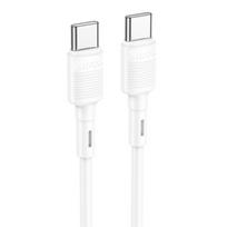 USB kabelis Hoco X83 60W Type-C to Type-C 1.0m baltas
