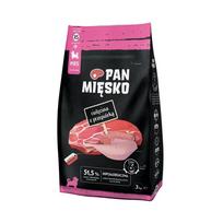 Pan Mięsko Puppy XS sausas šunų pašaras su veršiena ir putpele, mažų veislių šuniukams, 3kg