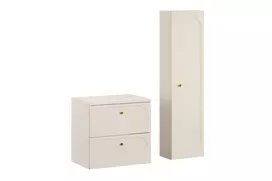 Baldų komplektas 60 cm su stalviršiu ir aukšta spintele - ds b sand 60 cm hc