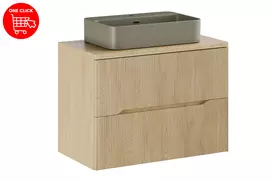 Baldų komplektas 80 cm su stalviršiu ir praustuvu Trust set-nc b cremona 80cm un trust og