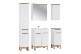 Baldų komplektas 60 cm su praustuvu, aukšta spintele ir veidrodine spintele SET-BW LAVA 60CM 1