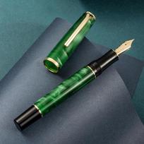 Hongdian N12 Fountain Pen EF F Nib High-end Acrylic Gift Pen For Business Student Piston Writing Ink Pens School Supplies EF(0.4mm)
