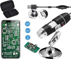 "Jiusion" originalus 40-1000X USB skaitmeninis mikroskopas su nešiojamuoju dėklu, didinimo stereoskopinė endoskopo kamera, 8 šviesos diodai, metalinis pagrindas, skirtas "Micro USB Type C" "Android", "Windows Mac Linux Chrome