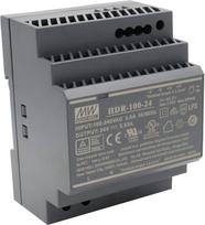 "MEAN WELL HDR-100-24 AC-DC Ultra Slim DIN bėgio maitinimo šaltinis CV, juodas