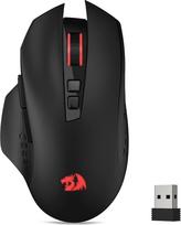 "Redragon M656 Gainer" belaidė žaidimų pelė, 4000 DPI 2,4 GHz pelė su 5 DPI lygiais, 7 makro klavišais, raudonu LED apšvietimu ir palaikoma "Pro" programine įranga / įrenginiu, skirta PC/Mac/Laptop kompiuteriams