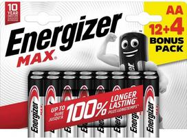 Energizer battery Max Alkaline AA CHP16 12+4, ELEEGR7638900437836
