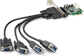 "StarTech.com" 4 prievadų PCI Express RS232 adapterio kortelė - PCIe RS232 serijinio prievado valdiklio kortelė - PCIe į serijinę DB9 kortelę - 16950 UART - išplėtimo kortelė - "Windows" ir "Linux" (PEX4S953)