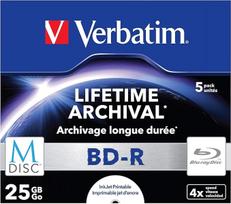 "Verbatim" 43823 25GB 4x M-Disc BD-R - 5 pakuotės "Jewel Case