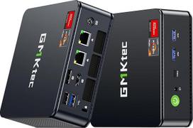 GMKtec Ryzen 5 7640HS žaidimų mini kompiuteris (stipresnis 6800H) su AMD 760M vaizdo plokšte, 16GB DDR5 RAM, 1 TB M.2 SSD, mini stalinis kompiuteris su dvigubu 2,5G LAN/WiFi 6E/ trigubu 4K ekranu/USB 4.0 žaidimams ir biurui