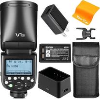 Godox V1-S TTL fotoaparato blykstės įrenginys Apvalus tvirtinimo įtaisas 2.4G 1/8000 HSS 76 W Speedlite su 2600 mAh ličio jonų akumuliatoriumi, suderinamas su "Sony" fotoaparatu