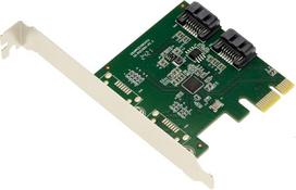 KALEA-INFORMATIQUE PCI Express PCIe 2X SATA 3 6G valdiklio kortelė RAID 0 1 lustas su ASM1061R mikroschemų rinkiniu