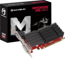 MAXSUN AMD Radeon R5 220 2GB tylioji vaizdo plokštė (pasyvusis 0 dB aušinimas, žemo profilio DVI, VGA, HDMI 64 bitų DDR3 PCI Express X16 žaidimų vaizdo plokštė)