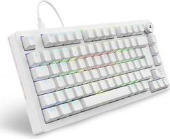 Sharkoon Skiller SGK25 RGB žaidimų klaviatūra, 75 % išdėstymas, "Hot Swap", "Huano RED" sutepti jungikliai, balta