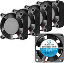 WINSINN 25mm ventiliatorius 24V Dual Ball Bearing DC Brushless Quiet Cooling 2510 25x10mm for 3D Printer Notebook - 2Pin 0.15A 0.36W 9500+-5% RPM (Pack of 5Pcs)