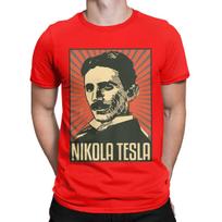 Nikola Tesla Science Engineer Men's T Shirts Physicist Leisure Tee Shirt Short Sleeve Round Neck T-Shirts Pure Cotton Tops S