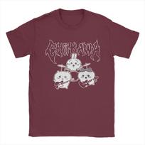 Vyriški Heavy Metal Chiikawa Usagi Hachiware Marškinėliai Memas Grynos Medvilnės Drabužiai Laisvalaikio Trumpomis Rankovėmis Apvalia Kaklo Marškinėliai Spausdinti Marškinėliai S