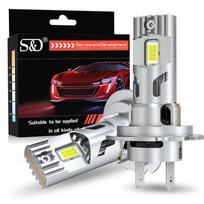 2 vnt. 25000 Liumenų H7 LED priekinių žibintų lemputės 70W Mini belaidės CSP automobilio žibintuvėliai su ventiliatoriumi Auto diodinės lempos H7 Turbo LED automobilio žibintai Canbus 12V 6500K H7