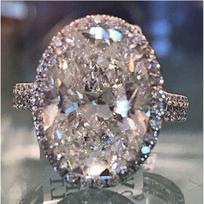Fashionable and Versatile Oval Micro Inlaid Diamond Ring, Engagement Jewelry Ring, 2025 No. 6