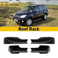 4 vnt. 2001-2006 m. Toyota RAV4 stogo bagažinės bėgelių galinių dangtelių keitimo dangtelis Juodas dangtelis