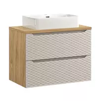 Baldų komplektas 80 cm su stalviršiu ir praustuvu Trust komplektas-ocb b 80cm s un trust wh