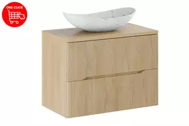 Baldų komplektas 80 cm su stalviršiu ir praustuvu Lena komplektas-nc b cremona 80cm un lena mw