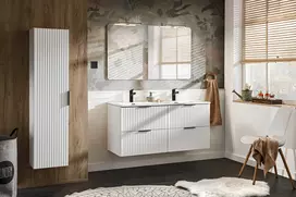 Baldų komplektas 120 cm su SKY praustuvu, aukšta spintele ir veidrodžiu SET -ADW SKY 120 CM 1