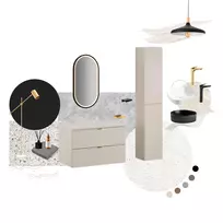 Vonios spintelė 80 cm su stalviršiu – SET–DC B 80 CM