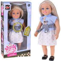 Didelė, žavi 48 cm lėlė su suknele + integruota melodija ir minkštas kūnas ZA5843