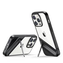 Ugreen LP635 stovėjimo apsauginis dėklas su kietu apvalkalu, gelio rėmu ir įmontuota stovėjimo funkcija iPhone 14 Pro juodas (90926)