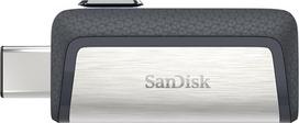 "SanDisk Ultra Dual USB Type-C" diskas, išmaniojo telefono atminties įrenginys, 128GB (mobilusis atminties įrenginys, USB 3.1, ištraukiamasis dvigubas prievadas, 150MB/s perdavimo sparta, USB diskas)