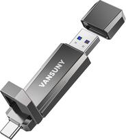 "Vansuny" USB-C atmintinė 960GB su iki 1000MB/s sparta Išorinis SSD diskas Dviguba USB atmintinė USB-C + USB A atmintinė 960GB "iPhone 15/16/17", mobiliajam telefonui, "Android" telefonui, nešiojamajam kompiuteriui, planšetiniam kompiuteriui, "Mac", ki