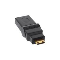 InLine - HDMI Adapter, HDMI A Buchse auf Mini HDMI C Stecker, flexibel, 4K2K kompatibel, vergoldete Kontakte