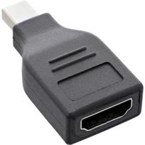 InLine® DisplayPort Konverter, mini DisplayPort Stecker auf HDMI Buchse, FullHD/60Hz, schwarz (17196D)