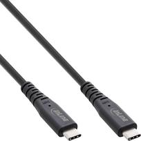 InLine® USB4 Kabel, USB Typ-C Stecker/Stecker, PD 240W, 8K60Hz, TPE schwarz, 2m (35902I)