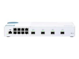 QNAP Systems QSW-M408S 12-Port Smart Managed Switch [4x 10GbE SFP+, 8x 1GbE (RJ45), Layer 2, Netzwerkmanagement]