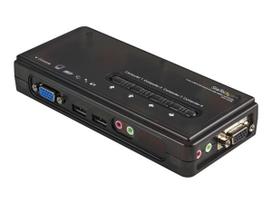 StarTech.com 4 Port VGA / USB KVM Switch - 4-fach VGA KVM Switch inkl. Kabel und Audio - KVM-/Audio-Switch - USB - 4 x KVM/Audio - 1 lokaler Benutzer - Desktop (SV411KUSB)