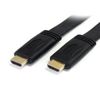 StarTech.com High Speed Flaches High-Speed-HDMI-Kabel mit Ethernet - Ultra HD 4k x 2k HDMI Kabel (Stecker/Stecker) - Video-/Audio-/Netzwerkkabel - HDMI - 28 AWG - HDMI, 19-polig (M) - HDMI, 19-polig (M) - 5,0m - abgeschirmt - Schwarz (HDMM5MFL)