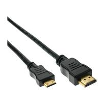 InLine High Speed HDMI Mini Kabel - Stecker A auf C - verg. Kont. - schwarz - 5m