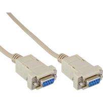 InLine® null modem cable DB9 female / female, assembled, grey, 10m